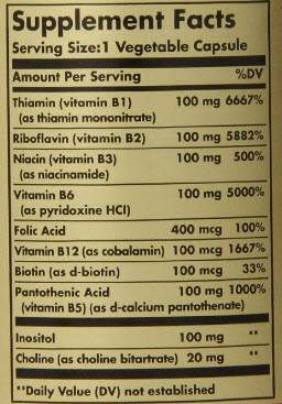 วิตามินบีรวม ยี่ห้อที่ขายดีเป็นอันดับที่ 2 ของอเมริกา	วิตามินบีรวม ยี่ห้อ	olgar, B-Complex 100 Veggie Caps